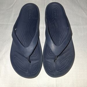 Crocs Navy Blue Flip Flops Size 8 Pre-owned
